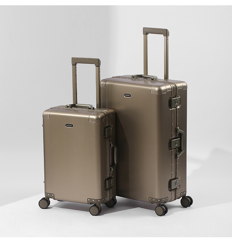 All-aluminum-magnesium alloy luggage suitcase for checked luggage travel image