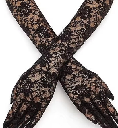 Large lace lace gloves image