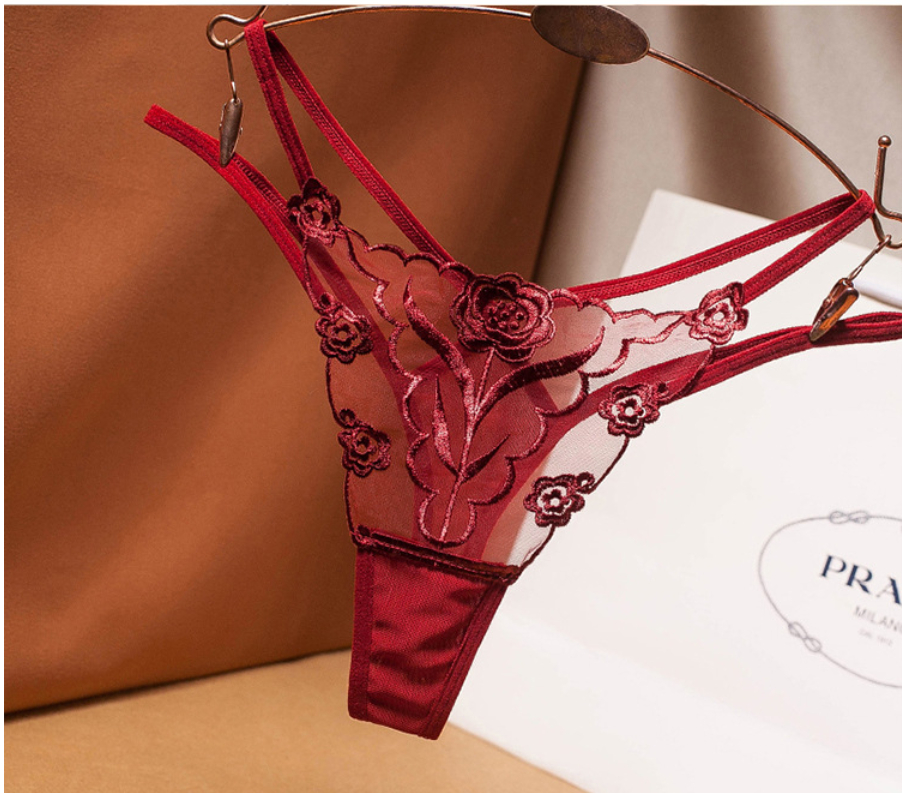Sexy Embroidered Women's Thong