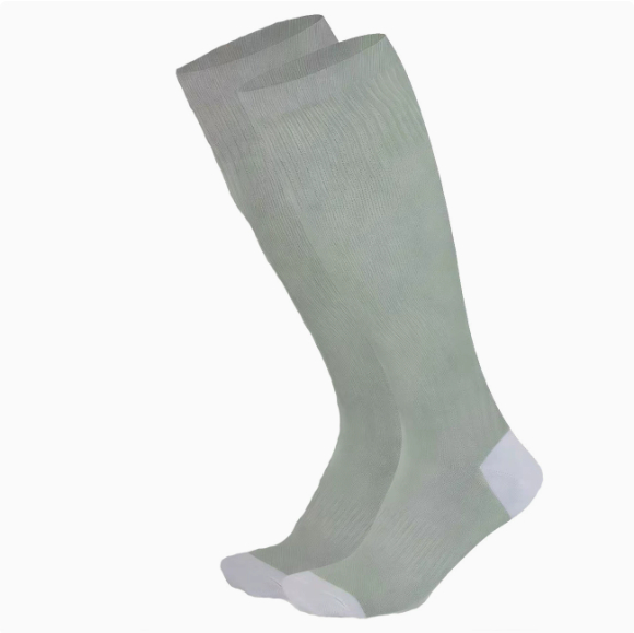 Bamboo fiber compression socks for sports, fitness, color-blocked, breathable, compression running