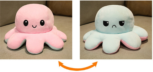 Flip Little Octopus Pillow Doll Plush Toy