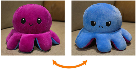 Flip Little Octopus Pillow Doll Plush Toy