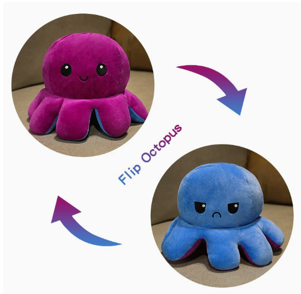 Flip Little Octopus Pillow Doll Plush Toy image