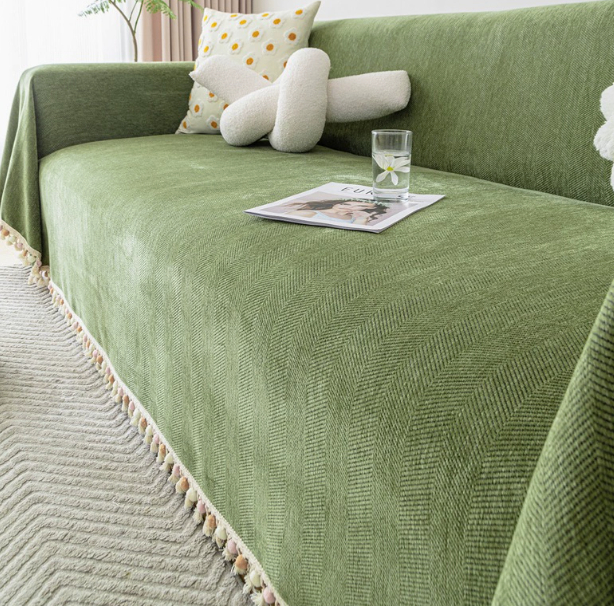 One piece solid color sofa cushion