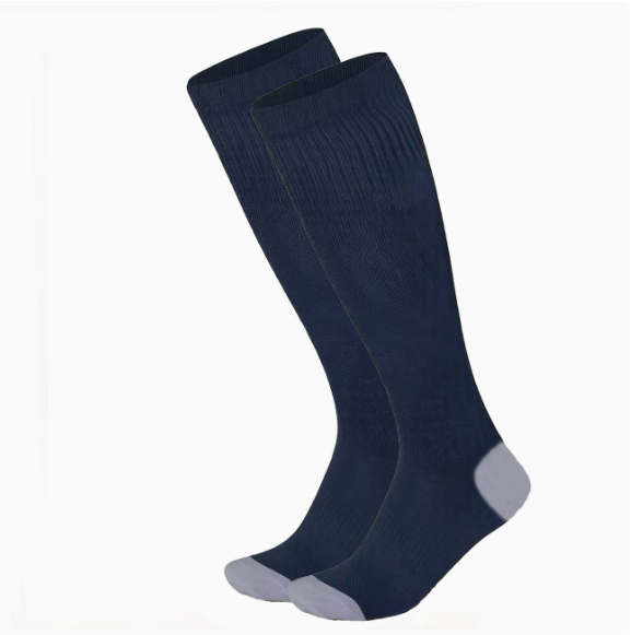 Bamboo fiber compression socks for sports, fitness, color-blocked, breathable, compression running