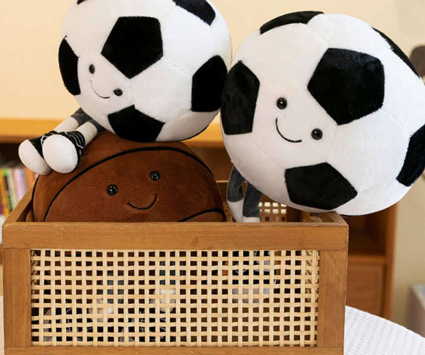 Fun simulation basketball and soccer plush toys