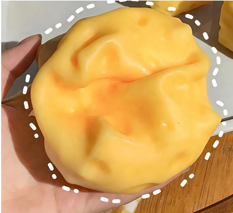 Simulated cheese squeeze toy for stress relief