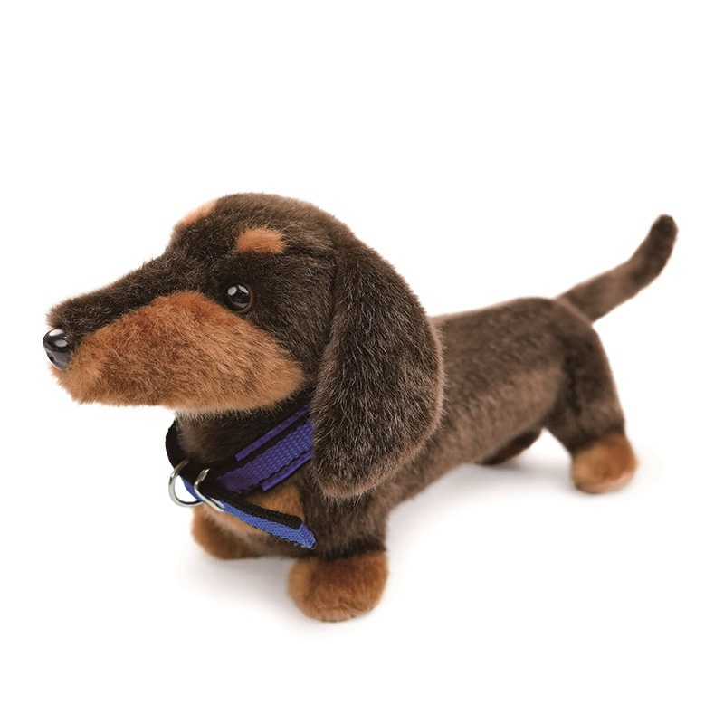 Dachshund dog toy collar, small plush dog plush toy