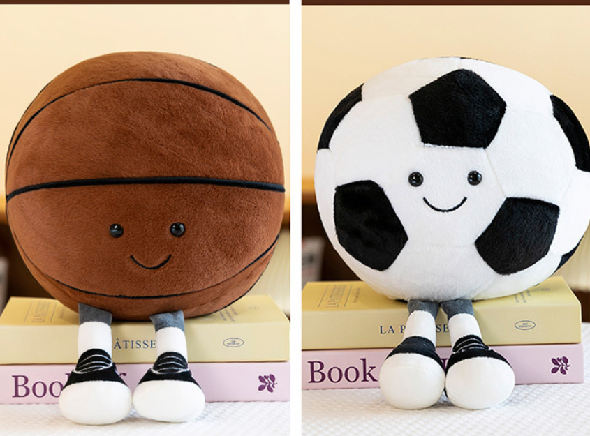 Fun simulation basketball and soccer plush toys