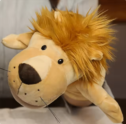 A variety of plush animal hand puppets image