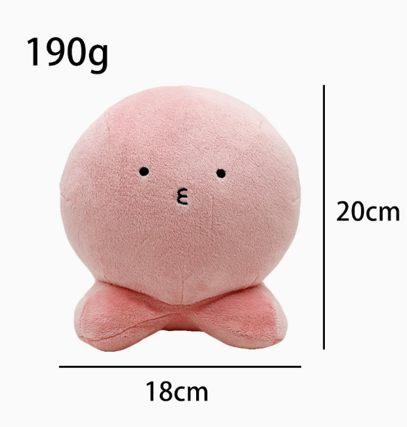 Cute fluffy pink plush toy