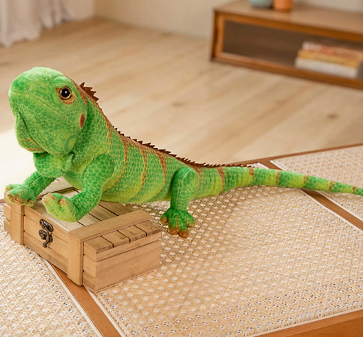 Crawling Pet Doll Simulation Lizard Plush Toy Home Decoration Mane Lizard Doll image