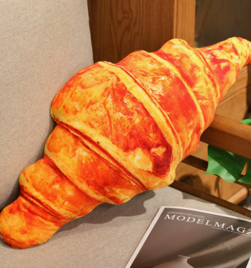 Cartoon croissant pillow image