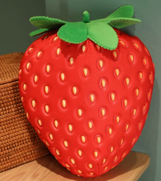 Simulated Strawberry Pillow image