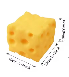 Simulated cheese squeeze toy for stress relief