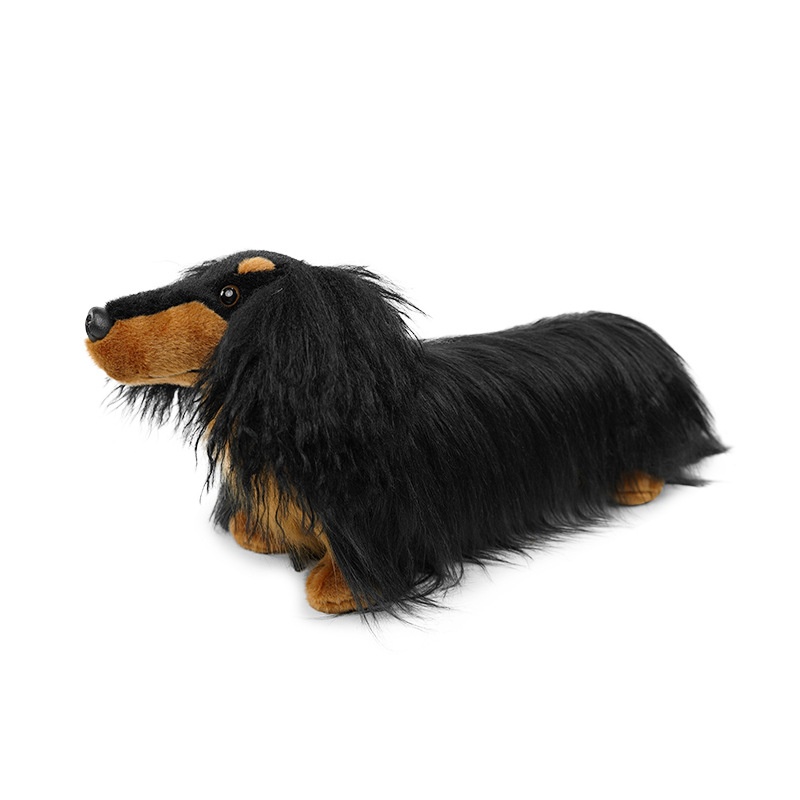 Dachshund dog toy collar, small plush dog plush toy