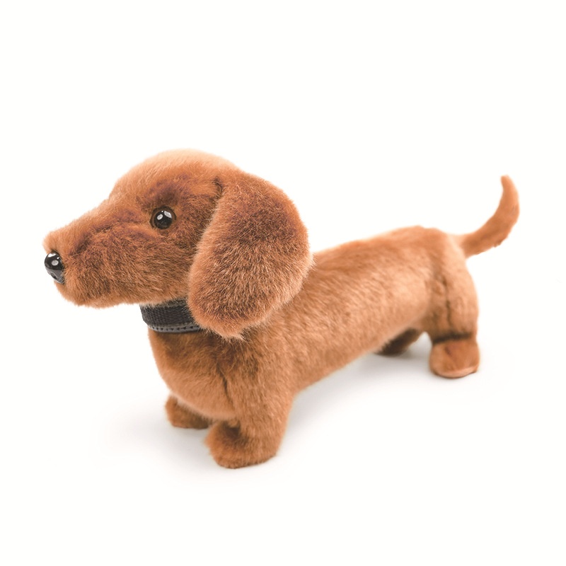 Dachshund dog toy collar, small plush dog plush toy