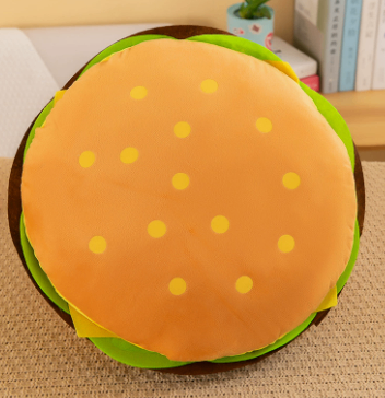 Funny french fries burger plush toy pillow image