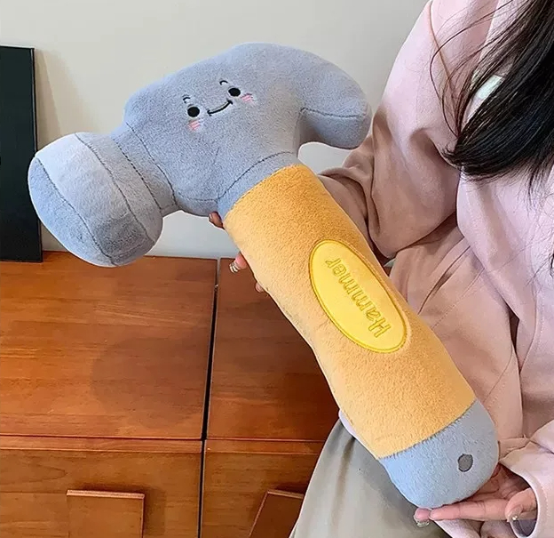 Funny hammer, wrench, and plush toys