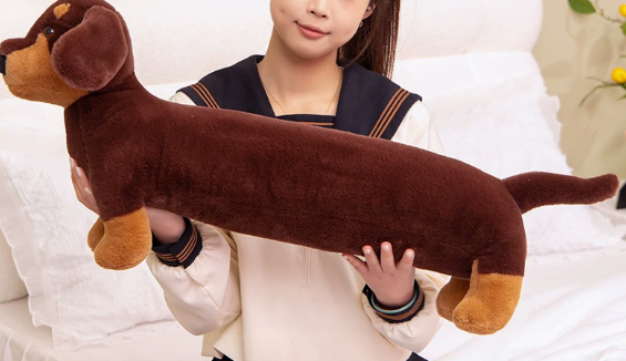 Cartoon animal doll cute pet long pillow
