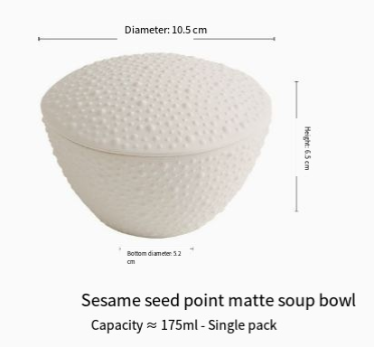 Sesame Dot Ceramic Tile Jar image