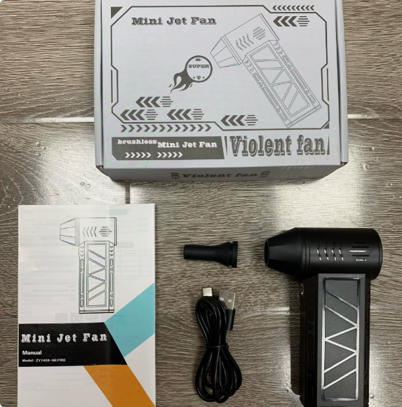 Mini camping outdoor handheld turbofan image