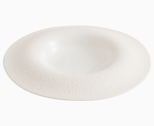 Factory Sesame Dot Round Ceramic Plate