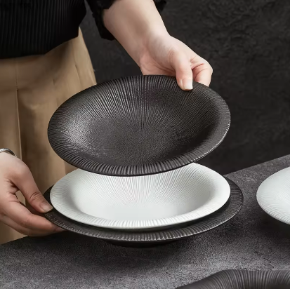 Western-style home-use light luxury ceramic steak plate image