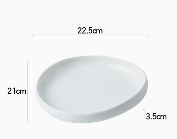 Ceramic Western-style dinner plates, restaurant and commercial tableware image