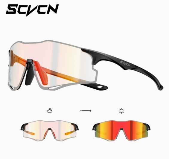 Anti-fog photochromic running glasses image