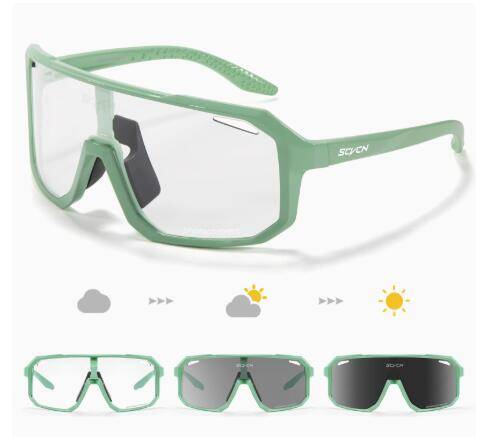 Color changing cycling goggles