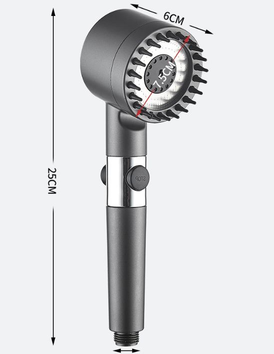 Wear spray booster showerhead nozzle