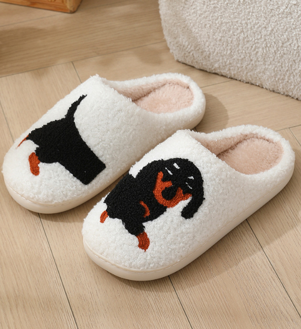 Cartoon kitten winter cotton slippers