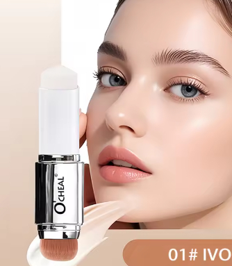 Discoloured foundation make-up stick fully covered with concealer liquid foundation stick