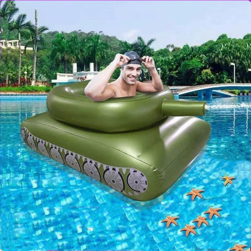 Water-spraying inflatable tank water battle toy image