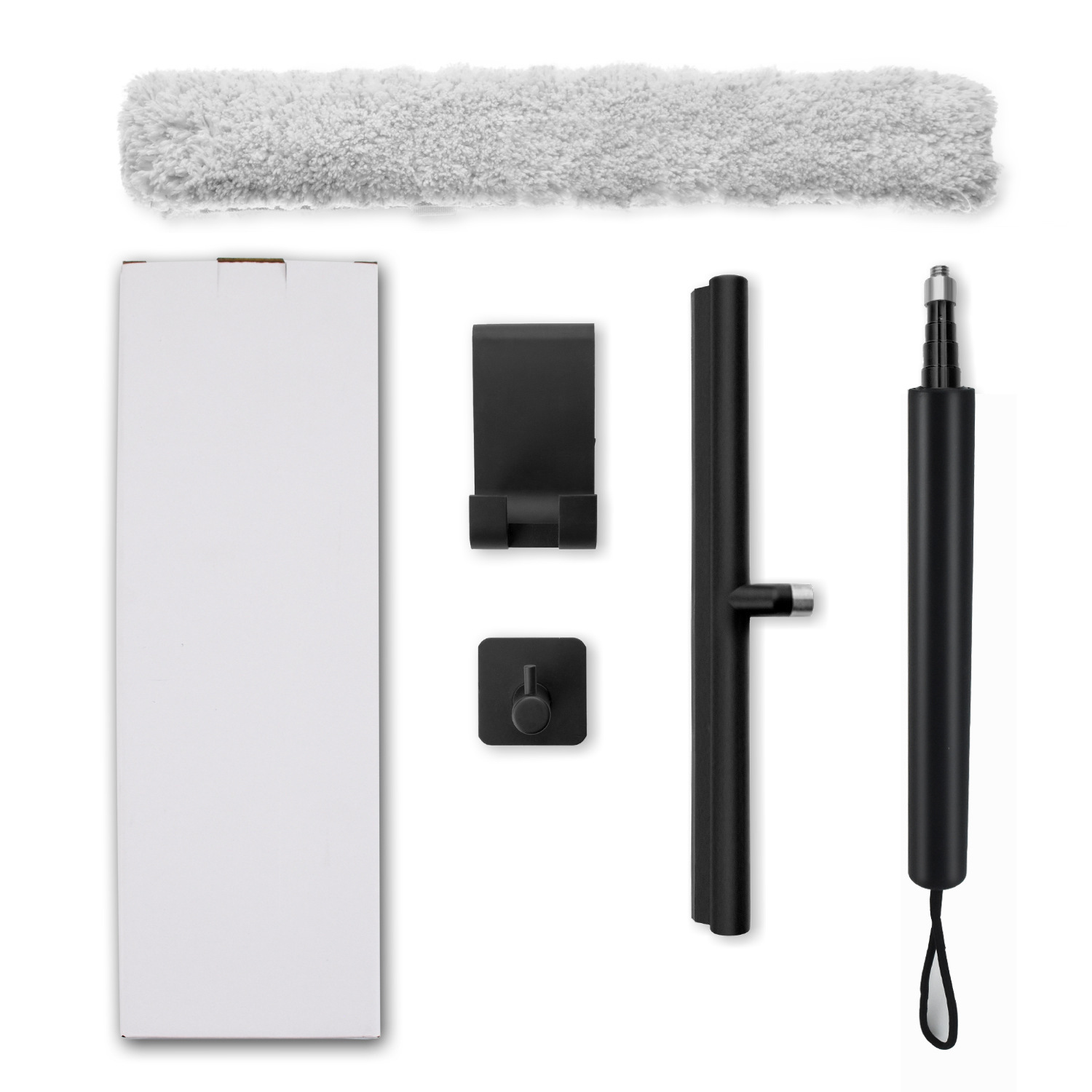 Retractable silicone squeegee, glass squeegee, bathroom glass cleaner image