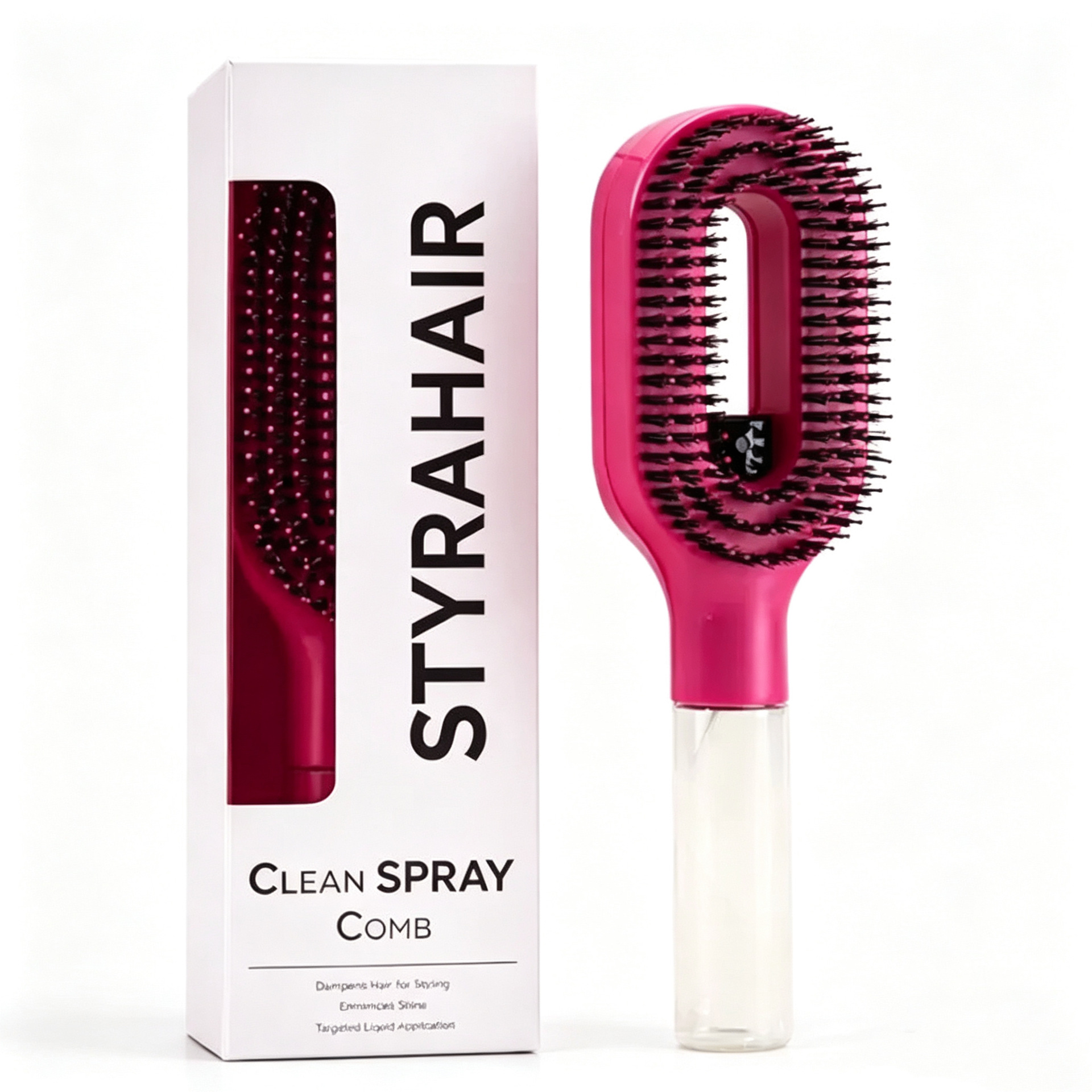 Spray comb, water spray, multi-functional hair detangling comb, anti-flying hair, static electricity massage comb image