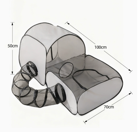 Cat and dog pet tunnel outdoor portable folding tent image