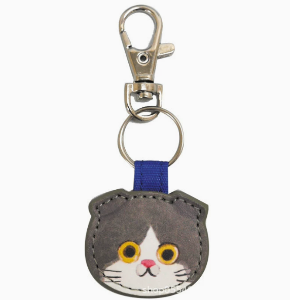 Cute kitten PU keychain decorative accessory bag charm image