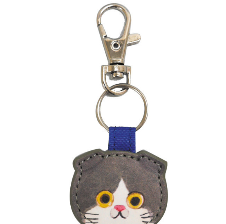Cute kitten PU keychain decorative accessory bag charm