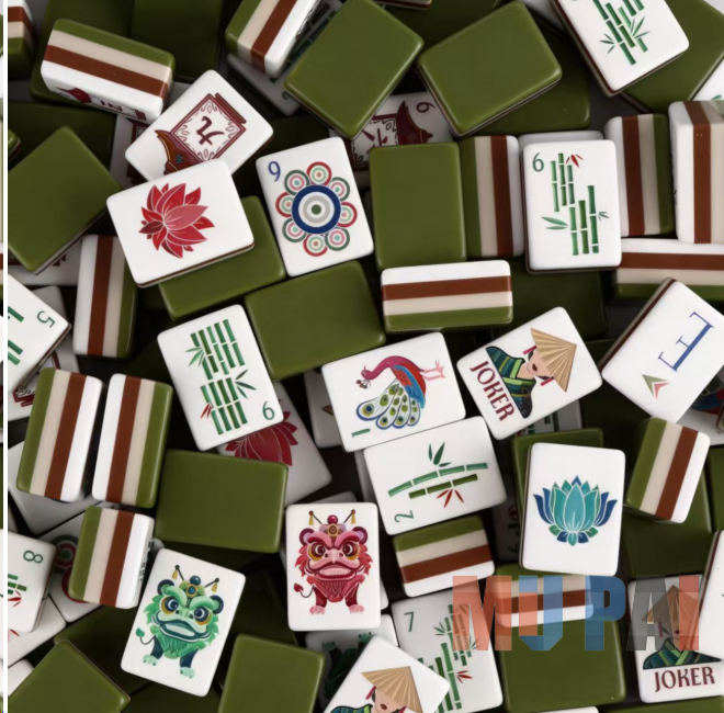 Acrylic hand-painted American-style mahjong set