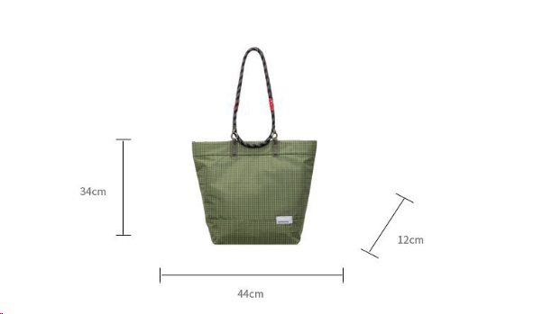 Unisex casual Hong Kong style tote bag, versatile for commuting, large capacity zippered shoulder bag/tote shopping bag