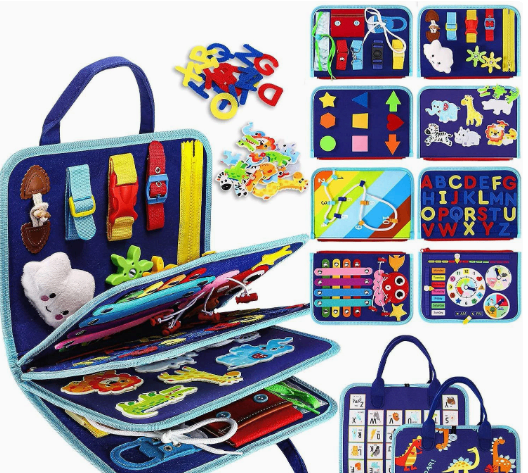 Early childhood education and brain-training toy bag for busy babies image