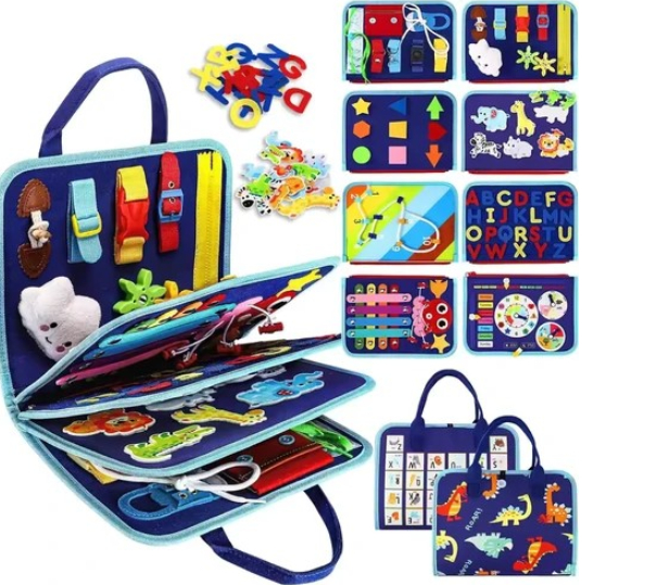 Early childhood education and brain-training toy bag for busy babies