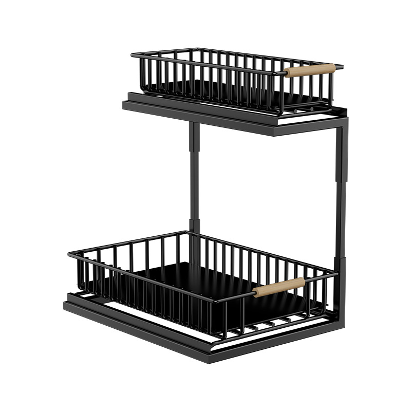 Pull-out two-tier spice rack image
