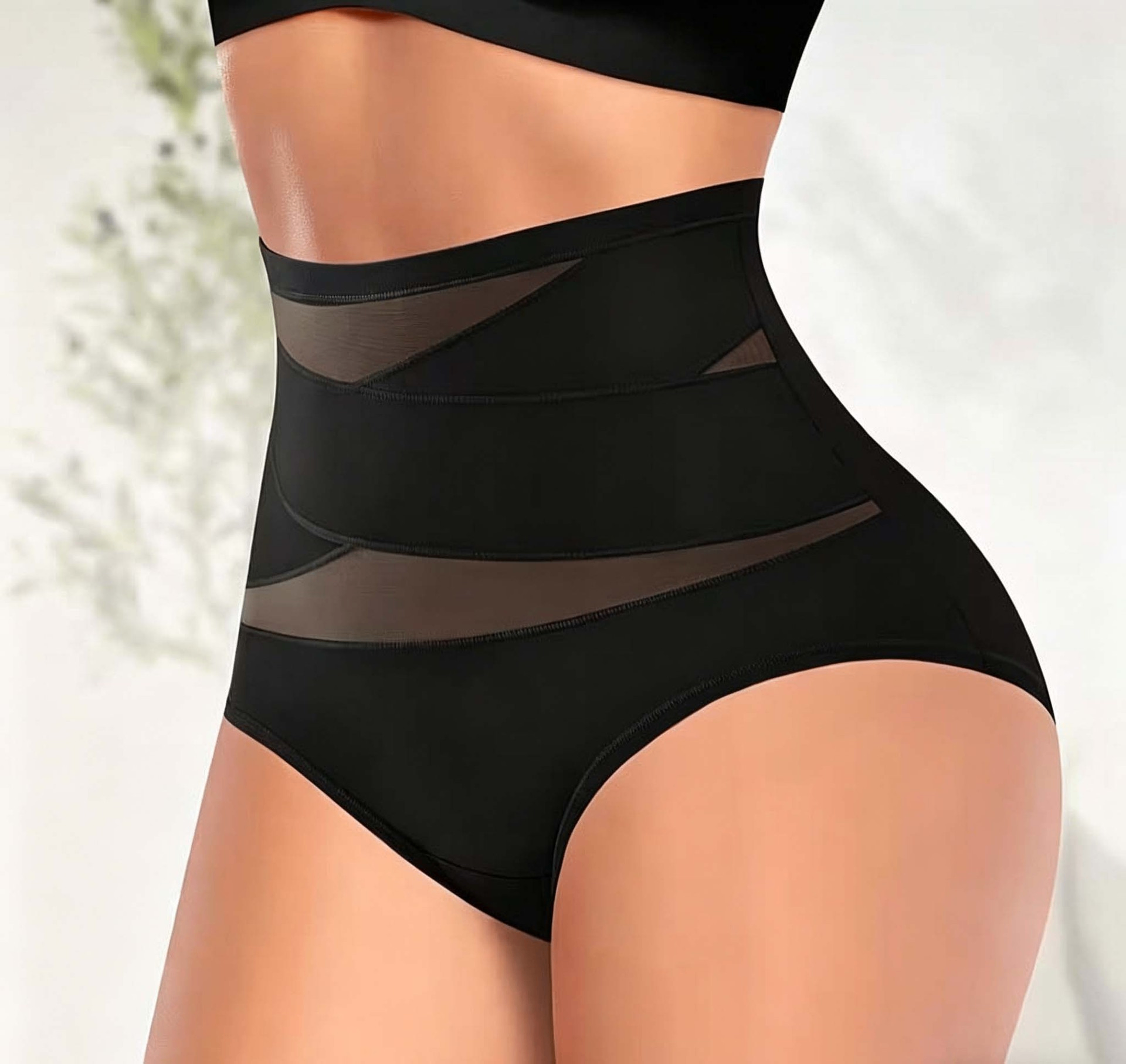 High-waisted shaping panties for waist-cinching and hip-lifting. image