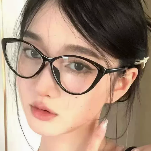 Retro cat eye large frame female Korean style slimming glasses frame image